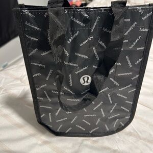 lululemon athletica Black Logo Print Tote